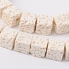Synthetic Lava Rock Bead Strands G-N0104-8mm-11-1