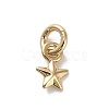 Golden Brass Charms KK-H493-01G-09-1