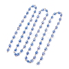Oval Glass Beaded Link Chains AJEW-JB01471-01-4