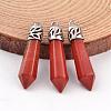 Bullet Natural Red Jasper Pointed Pendants G-E332-C06-1