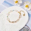 Sunflower Natural Shell Beads Bracelet BJEW-TA00027-2