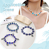 210Pcs 6 Colors Handmade Evil Eye Lampwork Beads LAMP-WR0001-03-5