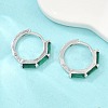 Brass Micro Pave Cubic Zirconia Hoop Earrings KK-CBA8324-12P-02-1