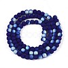 Frosted Opaque Glass Beads Strands GLAA-T032-P4mm-MBB03-2