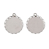 304 Stainless Steel Pendant Cabochon Settings STAS-NH0003-02P-02-1