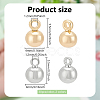 BENECREAT 60Pcs 2 Colors Real 18K Gold Plated Long-Lasting Plated Brass Charms KK-BC0013-55-2