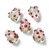 Handmade Foil Lampwork Bumpy Beads Strands FOIL-Z001-05D-2