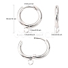 201 Stainless Steel Huggie Hoop Earring Findings STAS-P283-01D-S-4