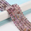Natural Purple Rutilated Quartz Beads Strands G-M427-A01-01-2