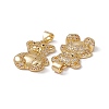 Brass Micro Pave Cubic Zirconia Pendants KK-B061-16G-3