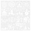 16 Sheets 16 Style PET Drawing Stencil DIY-SZ0003-80-1