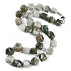 Dyed Natural White Jade Imitation Tourmaline Nuggets Beaded Necklaces for Women Men NJEW-K388-01K-1