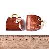 Natural Red Jasper Pendants G-Q602-01G-04-3
