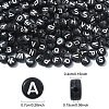 Opaque Acrylic Horizontal Hole Beads SACR-YW0001-70-2