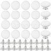 24Pcs Pure Cotton Covered Iron Buttons BUTT-BC0001-19C-1