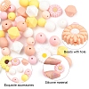 40Pcs Silicone Beads SIL-YW0001-66-3