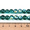 Electroplate Transparent Glass Beads Strands EGLA-N024-01A-C03-4