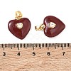 Valentine's Day Brass Micro Pave Clear Cubic Zirconia Pendants KK-C172-25G-3