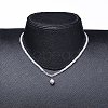 Glass Pearl Beads Pendants Necklaces NJEW-JN02564-5