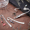 12Pcs 12 Styles Tibetan Style Alloy Bookmarks PALLOY-SC0003-81-5