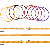 38pcs 5 styles Steel Wire Round Snake Chain Stretch Bracelets Set BJEW-BC0001-22-4