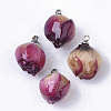 Handmade Natural Real Rose Dried Flower Pendants X-RESI-R424-01-2