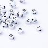 Craft Acrylic Horizontal Hole Letter Beads SACR-S201-10-1