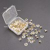 50Pairs Brass Bullet Clutch Bullet Clutch Earring Backs with Pad KK-YW0001-02G-1
