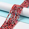 Gradient Color Electroplate Glass Bead Strands X-GLAA-E042-05-B09-2