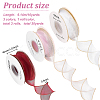 Fingerinspire 3 Rolls 3 Colors Organza Ribbons SRIB-FG0001-15-2