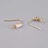 Brass Earring Hooks KK-L198-013G-2
