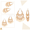 ANATTASOUL 1 Pair Alloy Filligree Teardrop Chandelier Earrings for Women EJEW-AN0001-50-4