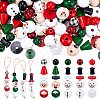 Christmas Theme Wood Beads WOOD-AR0001-42-1