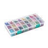 24 Colors Transparent Crackle Glass Beads CCG-JP0001-01C-5
