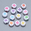 Craft Acrylic Horizontal Hole Letter Beads SACR-S201-11R-1