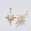 Brass Glass Charms X-KK-T049-059G-02-NF-2