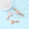 Alloy Crystal Rhinestone Magnetic Clasps ALRI-YW0001-10RG-5