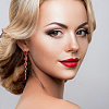 3 Pairs 3 Colors Rhinestone Graduated Beaded Oval Dangle Stud Earrings EJEW-AN0001-40-4