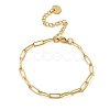 3.5MM Brass Paperclip Chain Bracelets BJEW-P358-01G-4