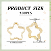 120Pcs Rack Plating Brass Bead Frames KK-PH0010-78G-2