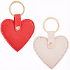 2Pcs 2 Colors PU Leather Keychain KEYC-CL0001-56-1