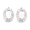 304 Stainless Steel Pendant Cabochon Settings STAS-T067-21P-1