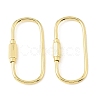 Oval Brass Screw Lock Carabiner Clasp Metal Carabiner Clip for Necklace DIY KK-CBA9CBD-05G-1