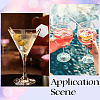 Acrylic Mirror Wine Glass Charms AJEW-SC0002-53C-02-5