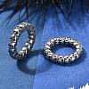 Skull Ring 316 Surgical Stainless Steel Hoop Nose Rings EJEW-G416-19B-AS-1