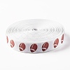 Single Face Rugby Printed Polyester Grosgrain Ribbons SRIB-P019-03-1