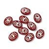 Baking Paint Glass Beads LAMP-D003-06F-1