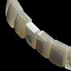 Natural White Shell Rectangle Beaded Stretch Bracelets BJEW-N030-01A-3