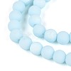 Frosted Opaque Glass Beads Strands GLAA-T032-P8mm-MBB10-3