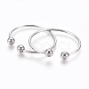 Tarnish Resistant 304 Stainless Steel Cuff Bangles BJEW-F350-01P-1